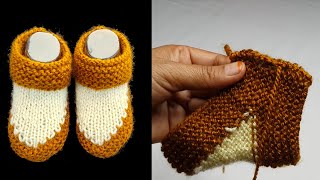 516 Very Easy Baby Booties Knitting  Baby Woolen Socks Bunai 💖 छोटे बच्चो के जुराब बनाये आसानी से [upl. by Neved422]