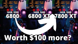 Is the 7800 XT worth it after lastgen price drops 6800 vs 6800XT vs 7800XT FSR3 Newest Games [upl. by Bedelia]