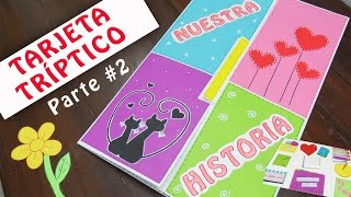 TARJETA TRÍPTICO  Lapbook de Amor PARTE2 [upl. by Ahsaz]