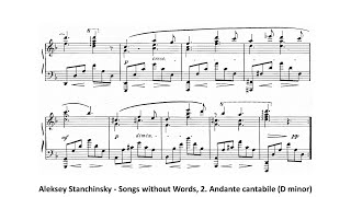 Aleksey Stanchinsky  Songs without Words 2 Andante cantabile D minor [upl. by Rodl]