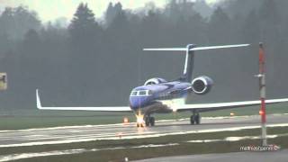 Awesome take off Azerbaijan Gulfstream G550 in Berne  Belpmoos [upl. by Appel]