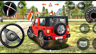 U74×4📱 MAHINDRA THAR CITY 😈 Driving gadi wala game  Car game android [upl. by Rehtaef]