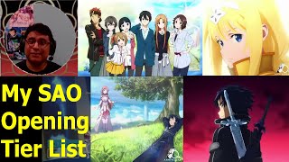 Making my SAO Openings Tier List Sword Art Online 2023 [upl. by Euseibbob]