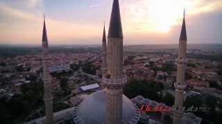 Selimiye Mosque Edirne Turkey aerial views [upl. by Ahsirtak]