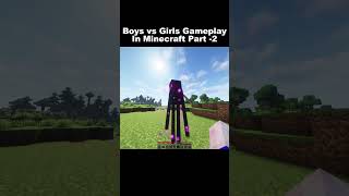 Boys vs Girls Gameplay In Minecraft Part 2 minecraft minecraftjokeshindi funny [upl. by Sergo904]