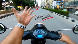 Evening Ride With 150cc Vespa  Vespa VXL 150  MSI Vlogs [upl. by Ehctav983]