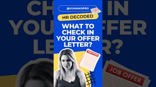 What To Check in Your Job Offer joboffer jobsearch jobseeker offerletter joboffers hr hrtips [upl. by Ward]