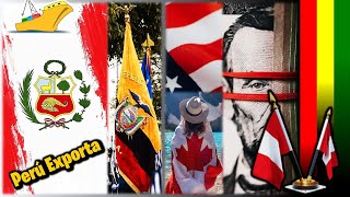 Exportaciones de Perú a Ecuador Estados Unidos y Canadá  Sudamérica o Norteamérica [upl. by Olifoet]