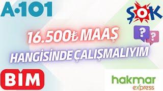 BİM  ŞOK  A101 HAKMAR MAAŞLARI VE ÇALIŞMA ŞARTLARI [upl. by Platt]