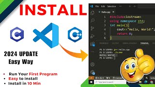 Install VS Code on Windows 10 amp 11  Run CC Program  Easy 2024 Update 💥🚀🤩 [upl. by Ohnuj]