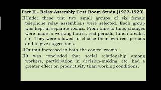 HAWTHORNE EXPERIMENT HUMAN RELATIONS THEORY [upl. by Eedrahc517]