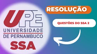 Resolução de questões da UPE  SSA 2 [upl. by Dud]