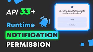 Android Runtime Post Notification Permission in Android 13  POSTNOTIFICATIONS [upl. by Nehte]