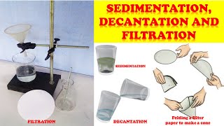 Science practical  sedimentation  decantation and  filtration using filter paper [upl. by Acsehcnarf]