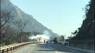 Cash in transit vehicle bombed on N4 Crocodile Gorge Mpumalanga [upl. by Bedell]