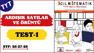 2023 ACİL MATEMATİK TYT  ARDIŞIK SAYILAR VE ÖRÜNTÜ  TEST1  Syf 262728 [upl. by Anirb]