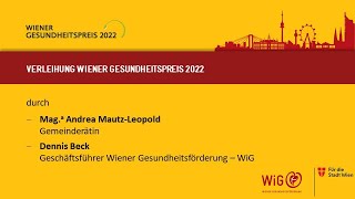 Wiener Gesundheitspreis 2022  Feierliche Preisverleihung aus dem Wiener Rathaus [upl. by Ardekal]