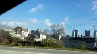 Drive by of Downtown Columbus and Ohio State by day 112313 [upl. by Amias]