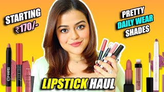 Nykaa Sale LIPSTICK HAUL 💄 Beautiful Daily Wear Lipsticks amp Lip Glosses Starting ₹170 [upl. by Annahsirhc821]