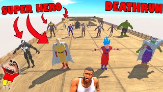 AVENGERS DEATHRUN in Animal Revolt Battle Simulator with SHINCHAN and CHOP [upl. by Aneerahs]