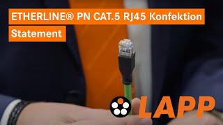 Das Cat5 Kabel ETHERLINE® PN Cat5 RJ45 Konfektion  Statement [upl. by Anet]