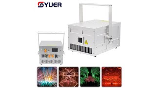 YUER™️ IP65 Waterproof 10W 15W RGB Laser Light 40Kpps Professional 3D Animation Laser Scanner [upl. by Cohligan]