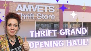 Amvets thrift grand opening in Erie PA Check out my haul ✨😁✨ [upl. by Aliekahs534]