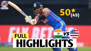 India vs USA ICC T20 World Cup 2024 Match Highlights  IND Vs USA Highlights [upl. by Yesnil686]