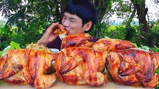 ไก่หมุนส้มตำแกล้มผักสดแซ่บคักขนาดครับพี่น้องMUKBANG EATING SHOWโก้อีสานพาแดก [upl. by Irahk]