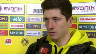 Pomeczowy wywiad z Robertem Lewandowskim [upl. by Arymahs]