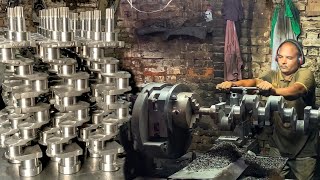 How is a Crankshaft Machined After Casting Step by Step Walkthrough in Factory [upl. by Odnumde]