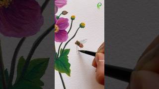 Easiest Flower Painting Tutorial 😱 shorts [upl. by Llewen]