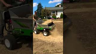 Laying sand HEAVY in this yard lawnlevel sandspreader [upl. by Andrien]