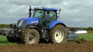 Ploughing the Silage Grass  With T7200 and Overum 4 Furrow [upl. by Elleirb]