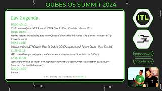 Welcome to Qubes OS Summit 2024 Day 2 [upl. by Rifkin]