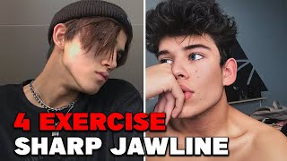 4 Simple Exercises to Get a Sharp Jawline Quickly [upl. by Llerrad588]