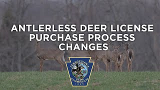 Antlerless Deer License Purchase Process Changes [upl. by Divan]