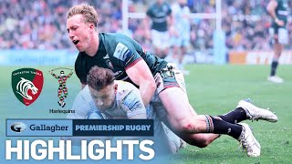 Leicester v Harlequins  HIGHLIGHTS  Red Card Drama In Tight Match  Gallagher Premiership 202223 [upl. by Marl]