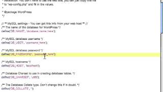 Manually Editing wpconfigphp file in Wordpress [upl. by Olympia]