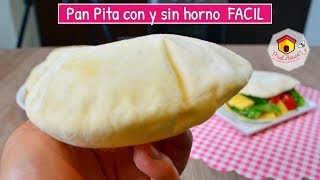 Pan pita SIN HORNO pan árabe fácil y rápido [upl. by Aneer]