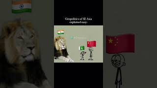 Easy geopolitical explanation of SE Asia asia india pakistan shorts [upl. by Nalyak996]