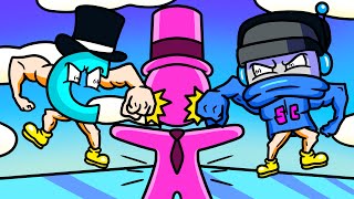 We Take Steroids and Beat Up the Boss in Stick it to the Stick Man Multiplayer [upl. by Yanehc]