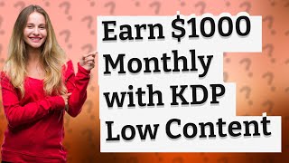 How Can I Earn Over 1000 Monthly with Top 3 Niches in KDP Low Content for 2022 [upl. by Nahtnamas]