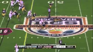 2013 BCS National Championship Game  1 Notre Dame vs 2 Alabama Highlights [upl. by Ridglee]