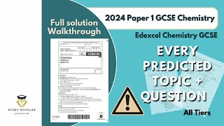 2024 Chemistry Paper 1 GCSE Edexcel  Predicted paper walkthrough  Single  Combined Higher [upl. by Endora]