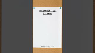 Pregnancy Test at Home  Health Care Lover shorts [upl. by Lundquist]