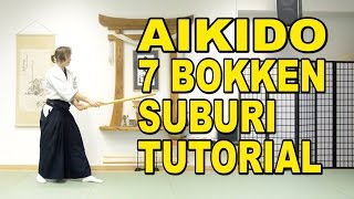 Aikido Weapons InDepth 7 Bokken Suburi Tutorial [upl. by Oirotciv]