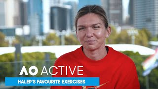 Simona Halep on her Favourite Exercises  AO Active [upl. by Eiger]