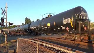 Train Meet at the Steilacoom Ferry Terminal Railroad Crossing [upl. by Garber]