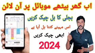 Bijli Ka Bil Check Karne Ka Tarika 2024  How To Check Electricity Bill Online In Pakistan 2024 [upl. by Enirahtak]